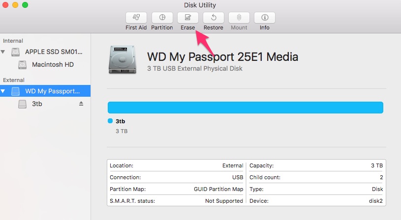 how to format wd my passport for mac